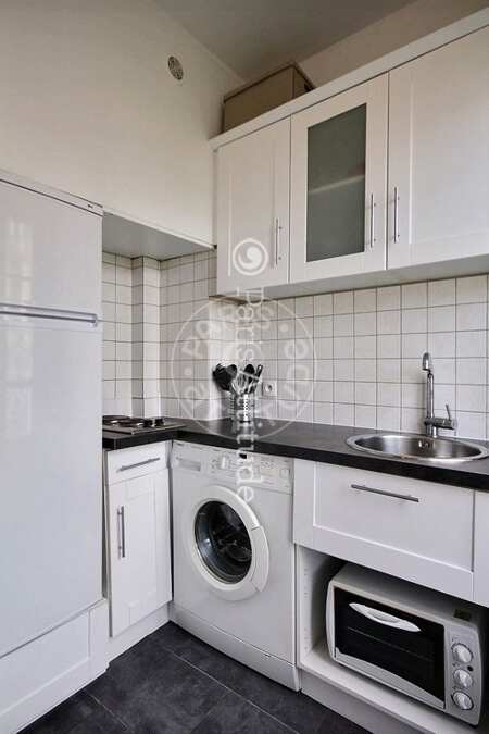 Cozinha Apartamento mobilado - 30m²  - 1 quarto - Canal de l'Ourcq - Paris