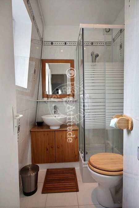 Casa de banho Apartamento mobilado - 30m²  - 1 quarto - Canal de l'Ourcq - Paris