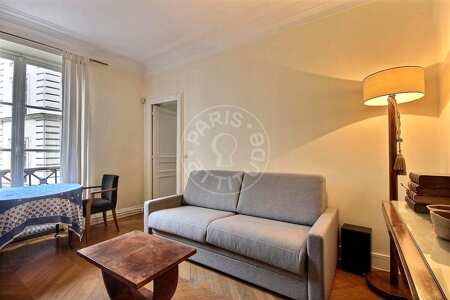 Salon Appartement meublé - 65m²  - 2 chambres - Temple - Paris