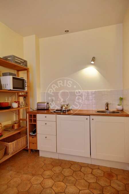 Kitchen Furnished studio - 15m²  - Latin / Saint-Michel - Paris
