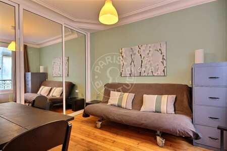 Living room Furnished studio - 19m²  - Alésia - Paris