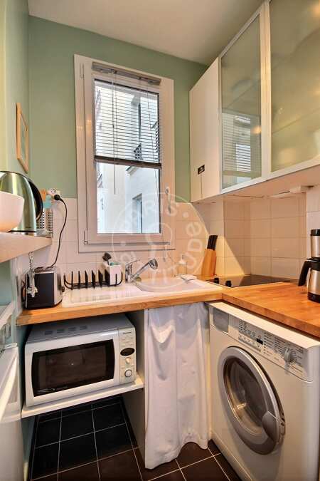 Kitchen Furnished studio - 19m²  - Alésia - Paris