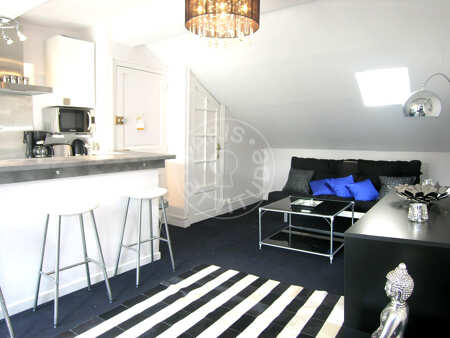 Living room Furnished apartment - 36m²  - 1 bedroom - La Muette / Bois de Boulogne - Paris