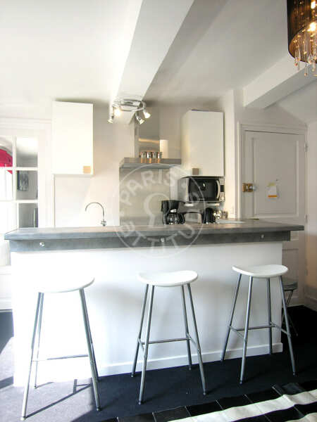 Kitchen Furnished apartment - 36m²  - 1 bedroom - La Muette / Bois de Boulogne - Paris