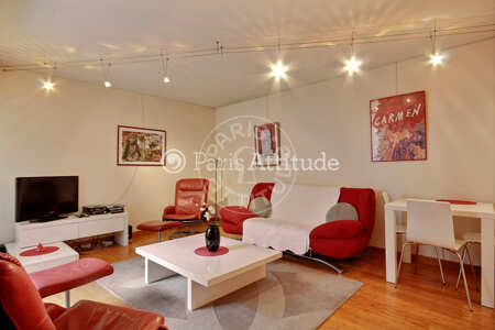 Sala Apartamento mobilado - 54m²  - 1 quarto - Gambetta - Paris