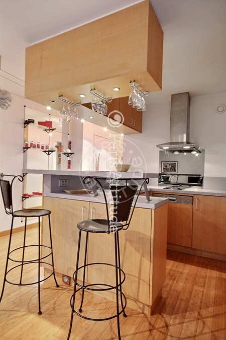 Cozinha Apartamento mobilado - 54m²  - 1 quarto - Gambetta - Paris