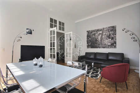 Living room Furnished apartment - 57m²  - 1 bedroom - Pereire - Paris