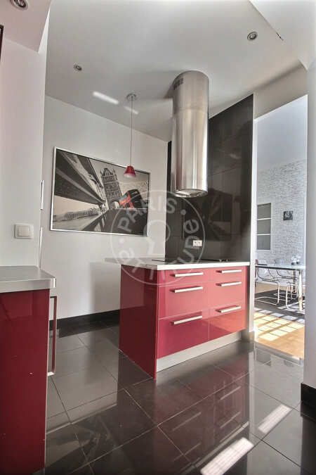 Kitchen Furnished apartment - 57m²  - 1 bedroom - Pereire - Paris