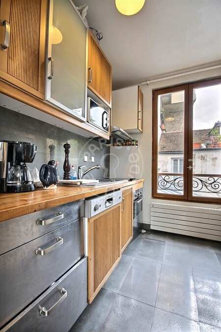 Kitchen Furnished apartment - 80m²  - 2 bedrooms - Belleville - Paris