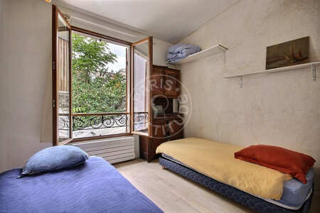 Bedroom Furnished apartment - 80m²  - 2 bedrooms - Belleville - Paris