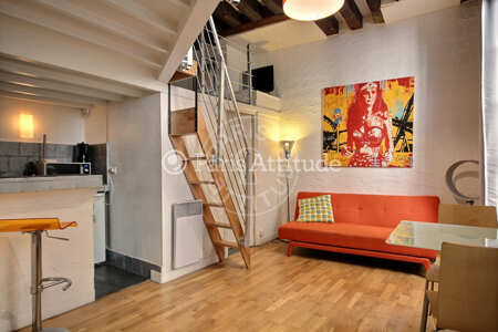 Sala Quitinete mobilado - 20m²  - Saint-Germain - Paris