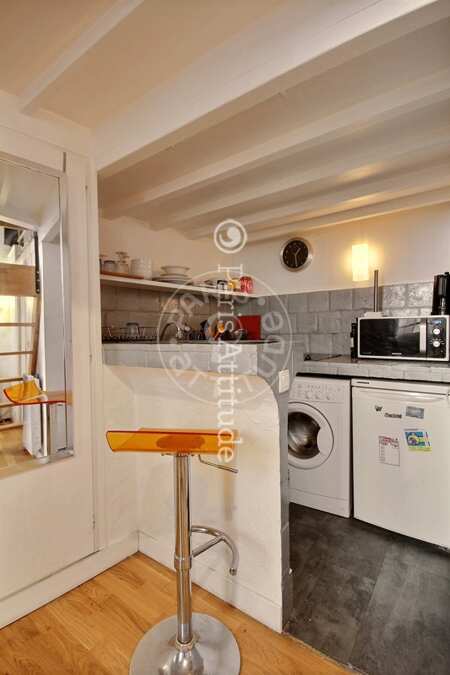 Cozinha Quitinete mobilado - 20m²  - Saint-Germain - Paris