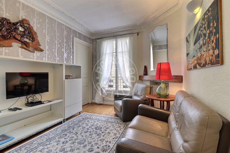 Living room - Furnished 1 bedroom - Paris 75015 - 4476