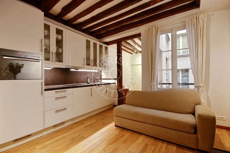 Salón - 1 dormitorio amueblado - París 75001 - 4488