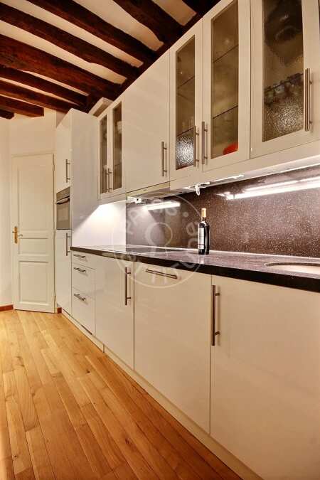 Cocina Piso amueblado - 32m²  - 1 dormitorio - Pyramides / Palais Royal - París