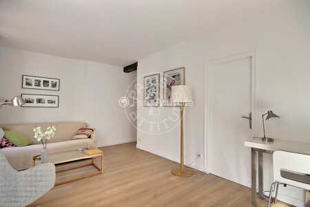 Living room Furnished apartment - 35m²  - 1 bedroom - Panthéon / Sorbonne - Paris