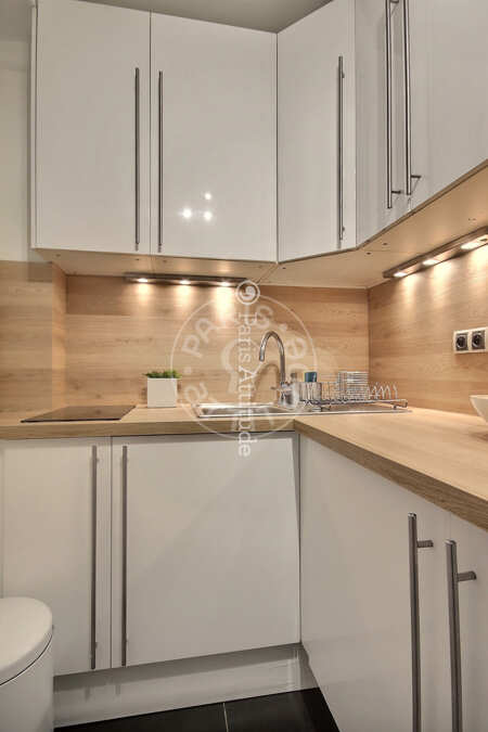Kitchen Furnished apartment - 35m²  - 1 bedroom - Panthéon / Sorbonne - Paris