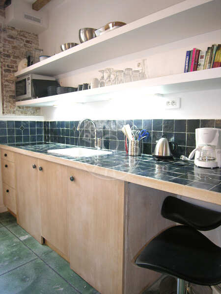 Cozinha Quitinete mobilado - 21m²  - Place Monge - Paris