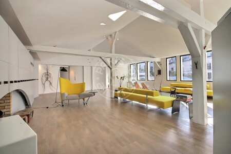 Living room Furnished loft - 180m²  - 3 bedrooms - Musée Picasso - Paris