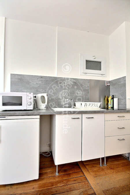 Kitchen Furnished studio - 20m²  - Sacré-Cœur - Paris