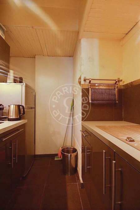Cocina Piso amueblado - 57m²  - 1 dormitorio - Alma-Marceau - París