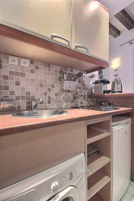 Cucina Monolocale arredato - 20m²  - Châtelet - Parigi