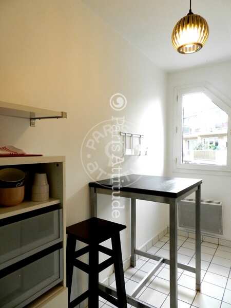 Cozinha Apartamento mobilado - 45m²  - 1 quarto - Buttes-Chaumont - Paris
