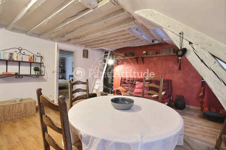 Living room Furnished duplex - 40m²  - 2 bedrooms - Poissonnière - Paris