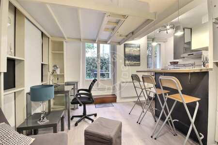 Sala Apartamento mobilado - 27m²  - 1 quarto - Montparnasse - Paris