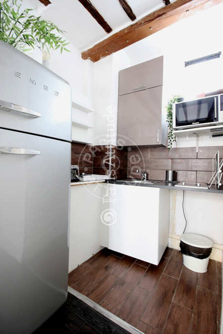 Cuisine Appartement meublé - 31m²  - 1 chambre - Place des Vosges - Paris