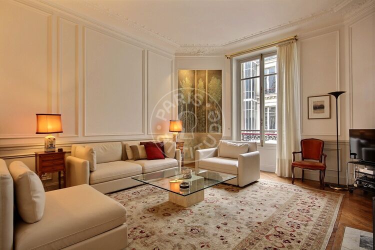 Living room - Furnished 2 bedrooms - Paris 75002 - 5081