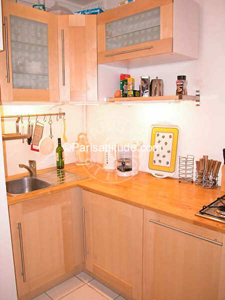 Cozinha Apartamento mobilado - 40m²  - 1 quarto - Jules Joffrin - Mairie du 18ème - Paris