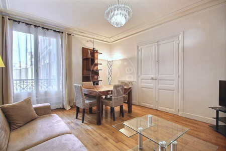 Living room Furnished apartment - 75m²  - 2 bedrooms - Arc de Triomphe - Paris