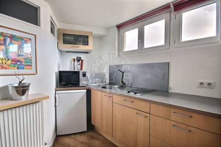 Cuisine Studio meublé - 20m²  - Poissonnière - Paris