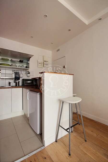 Cocina Estudio amueblado - 18m²  - Montorgueil - París