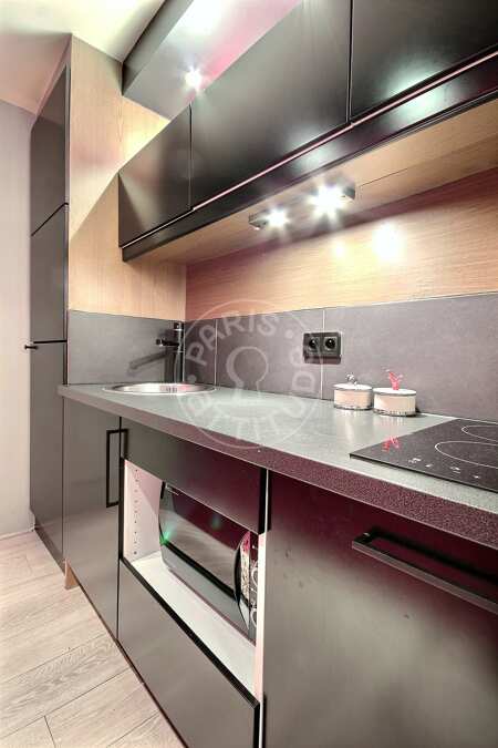 Cucina Monolocale arredato - 29m²  - Montorgueil - Parigi