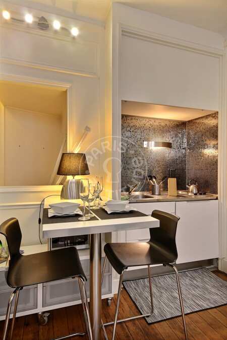 Cuisine Studio meublé - 21m²  - La Muette / Bois de Boulogne - Paris