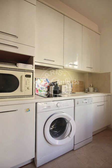 Cozinha Quitinete mobilado - 45m²  - Tour Eiffel - Paris