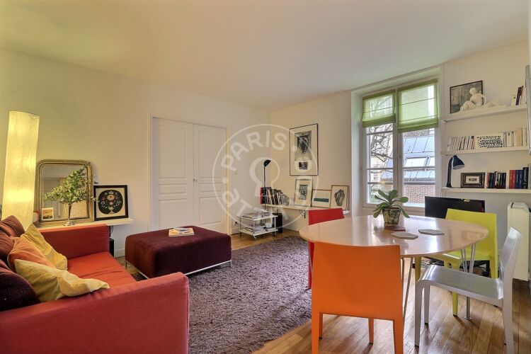 Living room - Furnished 2 bedrooms - Paris 75017 - 5367