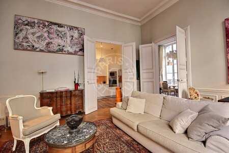 Wohnzimmer Möblierte wohnung - 90m²  - 1 Zimmer - Saint-Germain - Paris