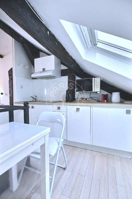 Cocina Dúplex amueblado - 37m²  - 1 dormitorio - Châtelet - París
