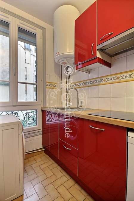 Cozinha Apartamento mobilado - 32m²  - 1 quarto - Jules Joffrin - Mairie du 18ème - Paris