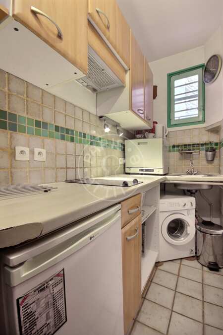 Küche Möblierte wohnung - 35m²  - 1 Zimmer - Saint Placide - Paris