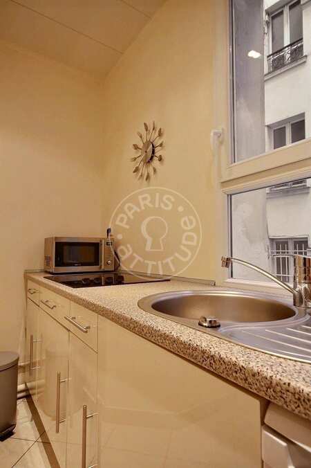 Küche Möblierte wohnung - 38m²  - 1 Zimmer - Jules Joffrin - Mairie du 18ème - Paris