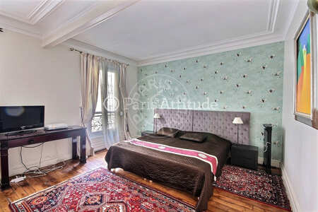 Bedroom Furnished apartment - 130m² - 2 bedrooms - Tour Eiffel - Paris