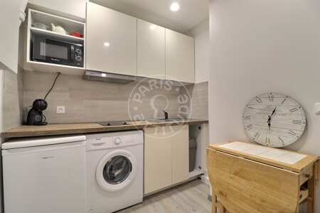 Kitchen Furnished studio - 35m²  - Pereire - Paris