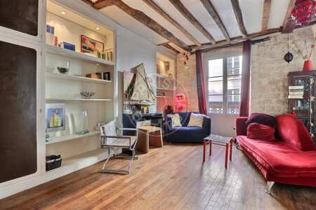 Salón Piso amueblado - 63m²  - 2 dormitorios - Poissonnière - París