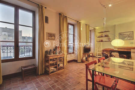 Living room Furnished apartment - 38m²  - 1 bedroom - Sacré-Cœur - Paris