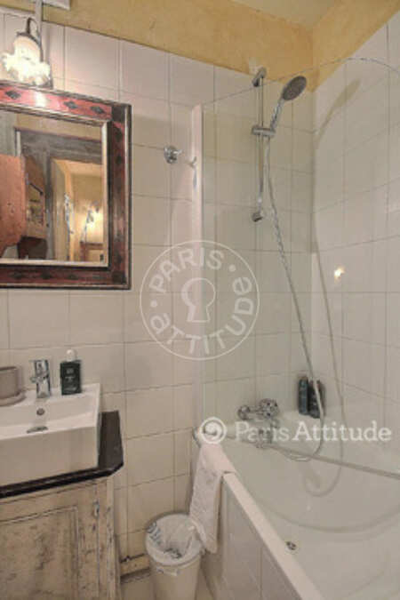 Baño Piso amueblado - 40m²  - 1 dormitorio - Poissonnière - París