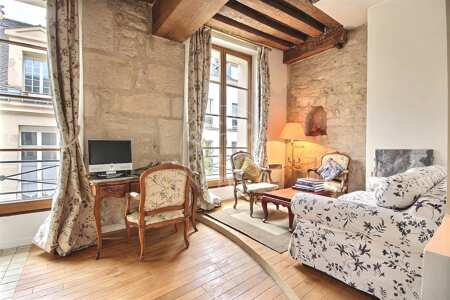 Salotto Mansardato arredato - 40m²  - Ile Saint-Louis - Parigi
